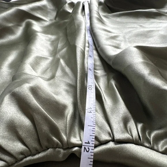 NWT Reformation Cassette Silk Dress | Artichoke Green | 0 - Picture 11 of 11